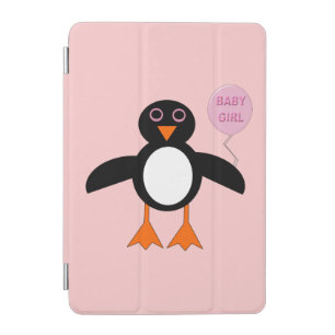 Cute Pink Baby Girl Penguin iPad Mini Cover