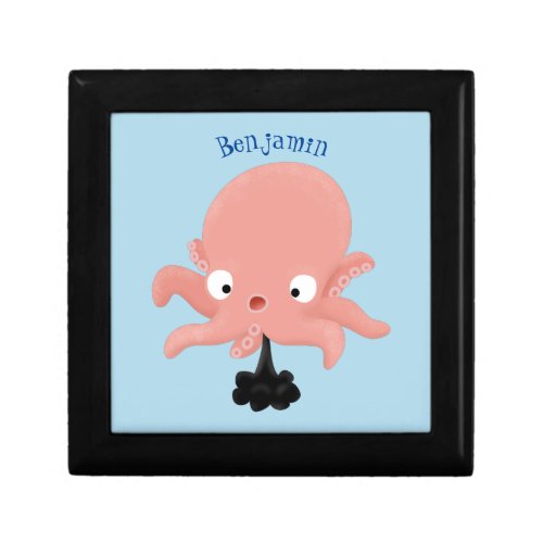 Cute pink baby octopus cartoon humour gift box