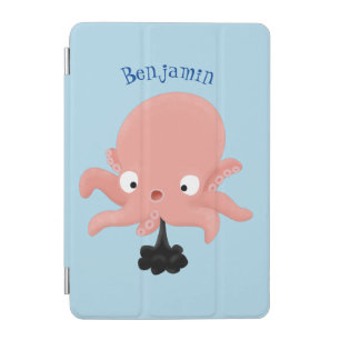 Cute pink baby octopus cartoon humour iPad mini cover