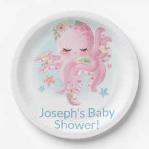 Cute Pink Baby Octopus  Napkins Paper Plates