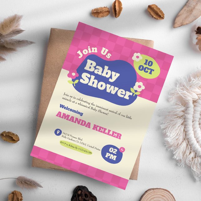 Cute Pink Baby Shower Invitation (Creator Uploaded)