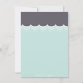 Cute Pink Baby Whale Baby Shower Invitations (Back)