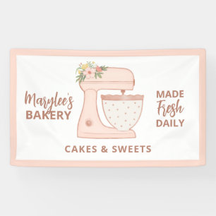 Cute Pink Bakery Business Pastry Chef Banner