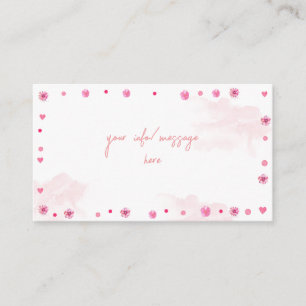 Cute pink ballerina and balloons birthday enclosure card