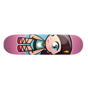 cute pink ballerina skateboard deck
