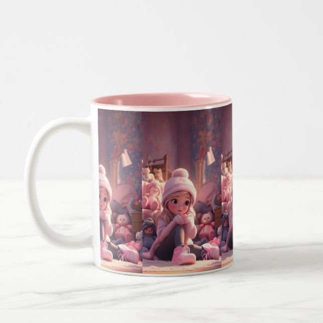cute pink Barbie doll Mug (Left)
