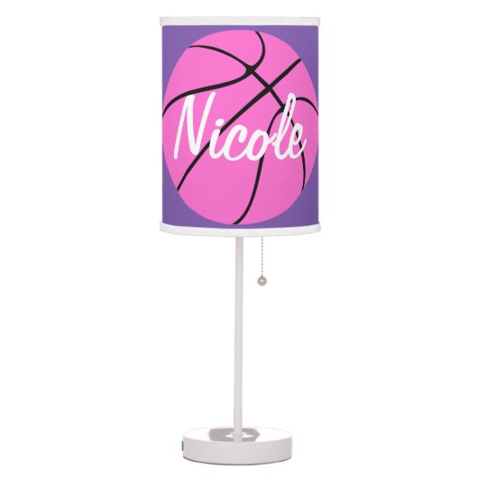 Cute Pink Basketball Table Lamp (Left)