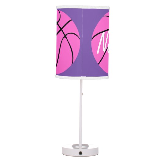 Cute Pink Basketball Table Lamp (Back)