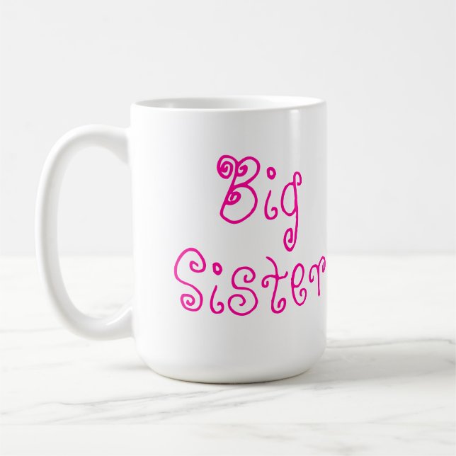 Cute Pink Big Sister Mug (Left)