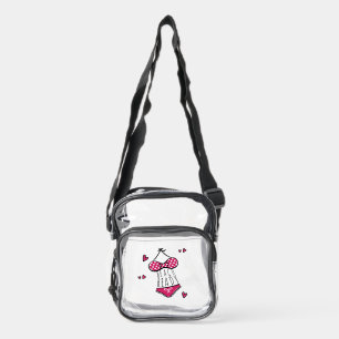 Cute Pink Bikini Beach Ready Clear Crossbody Bag