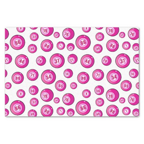 Cute Pink Bingo Balls Fun Bingo Player Tissue Paper