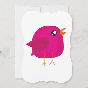Cute Pink Birdy Illustration