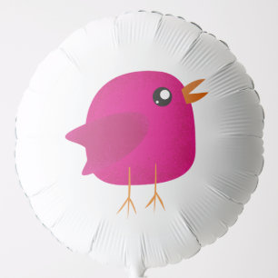 Cute Pink Birdy Illustration Balloon