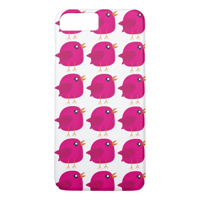 Cute Pink Birdy Illustration Case-Mate iPhone Case (Back)