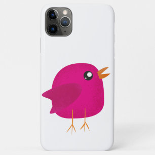 Cute Pink Birdy Illustration iPhone 11 Pro Max Case