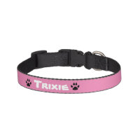 Cute Pink Black Paws Personalized Dog