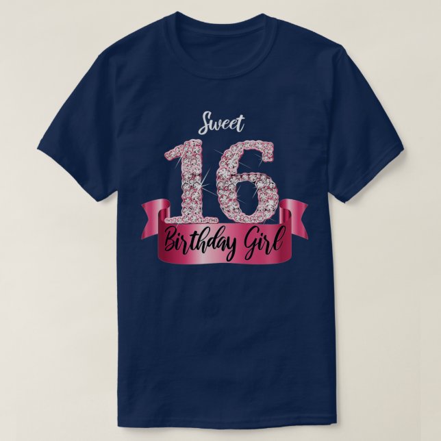 Cute Pink Black  T-Shirt (Design Front)