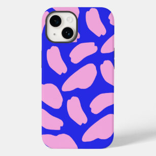 Cute Pink Blue Cow Print Pattern Case-Mate iPhone 14 Case