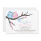 Cute Pink & Blue in Love Owl Couple Baby Shower