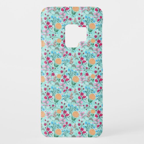 Cute Pink  Blue Small Floral Mint Design Case_Mate Samsung Galaxy S9 Case
