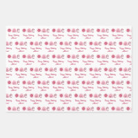 Rainbow Blush Pink Beige Boho Wrapping Paper Sheets