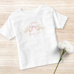 Cute Pink Bow and Wildflowers Modern Flower Girl Toddler T-shirt<br><div class="desc">Make your flower girl feel extra special with this charming personalized t-shirt! Featuring a delicate floral design and a sweet bow, this shirt is perfect for adding a touch of elegance to your wedding party. Customize it with her name to create a keepsake she'll cherish forever. Crafted from soft, comfortable...</div>