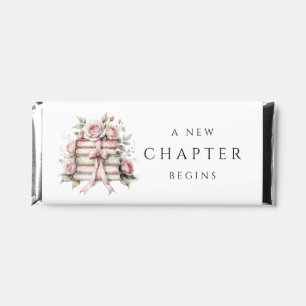 Cute Pink Bow Book Baby Shower Hershey Bar Favors