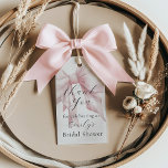 Cute Pink Bow Bridal Shower Thank You Gift Tags<br><div class="desc">Simple, elegant, and so feminine, this Bridal Shower favor or gift tag design has a large watercolor pink bow angled to one side adding a touch of charm. An elegant text template with handwritten script and serif fonts is included to personalize with the guest of honor's name and your desired...</div>