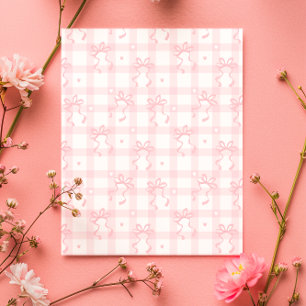 Cute Pink Bow Checkered Mailer Envelope