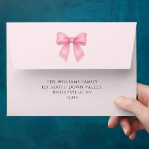 Cute Pink Bow Coquette Mailing Envelope