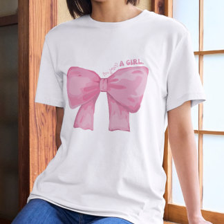 Cute Pink Bow – “I’m Just a Girl” Tri-Blend Shirt