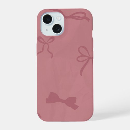 cute pink bow pattern iphone 15 case