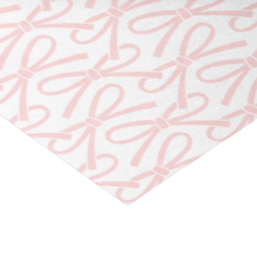 Cute Pink Bow Pattern White Gift Wrap Tissue Paper
