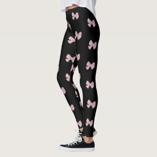 Cute Pink Bow printed black  