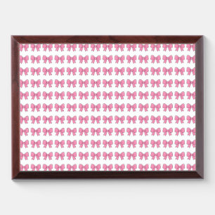 Cute Pink Bow Ribbon Design – Girly Kawaii Bow Award Plaque