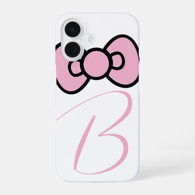 Cute Pink Bow Whimsical  Iphone Case (Back)