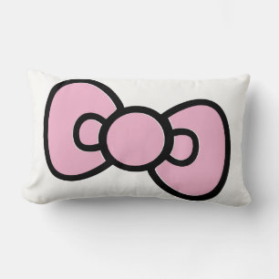 Cute Pink Bow Whimsical  Lumbar Pillow