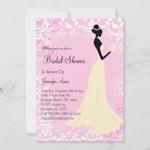 Cute Pink Bridal Shower Invite