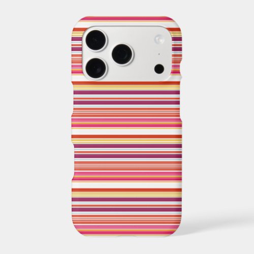 Cute pink brown stripes iPhone 17 pro case