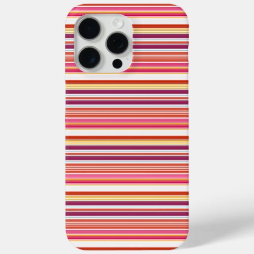 Cute pink brown stripes iPhone 15 pro max case