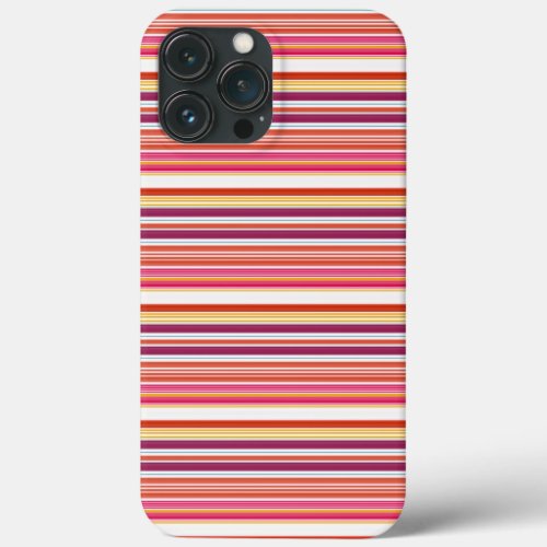 Cute pink brown stripes iPhone 13 pro max case