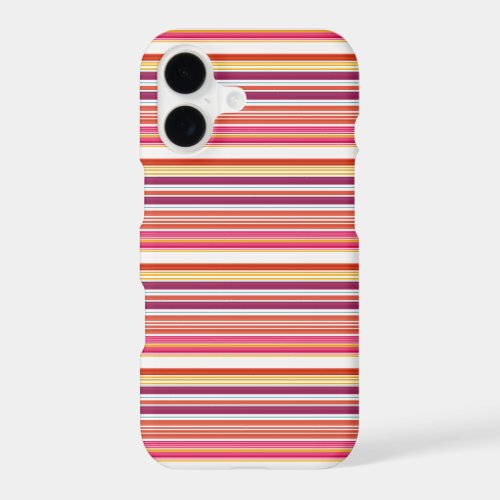 Cute pink brown stripes iPhone 17 case