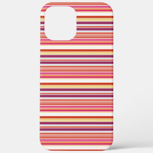 Cute pink brown stripes iPhone 12 pro max case