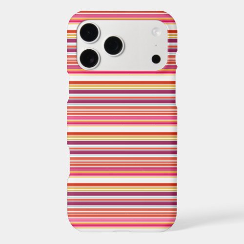 Cute pink brown stripes iPhone 17 pro max case