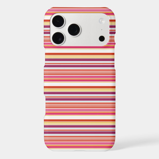 Cute pink brown stripes Case-Mate iPhone case (Back)
