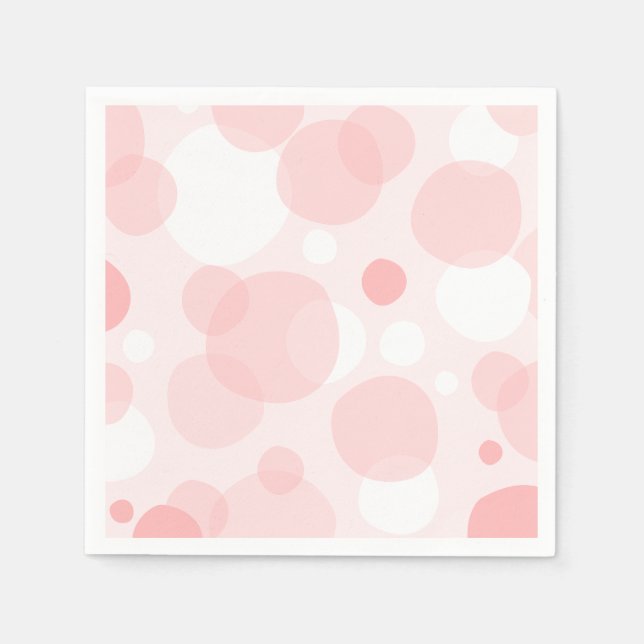 Cute pink bubbles napkins (Front)