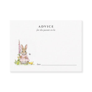 Cute Pink Bunny Baby Advice card