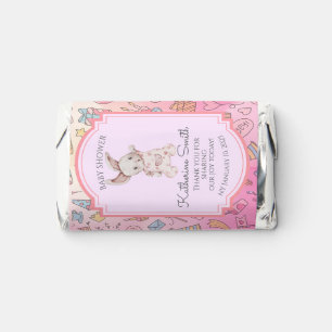 Cute pink bunny Baby Shower Chocolate Hershey's Miniatures