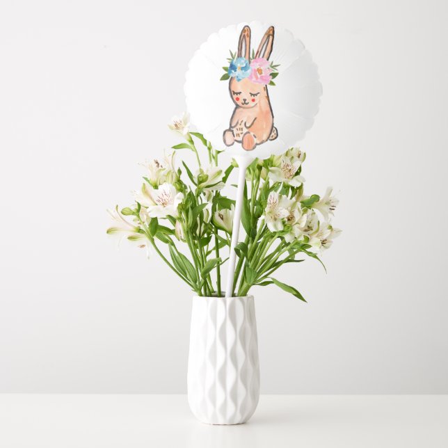 Cute pink bunny easter center piece balloon (Vase)