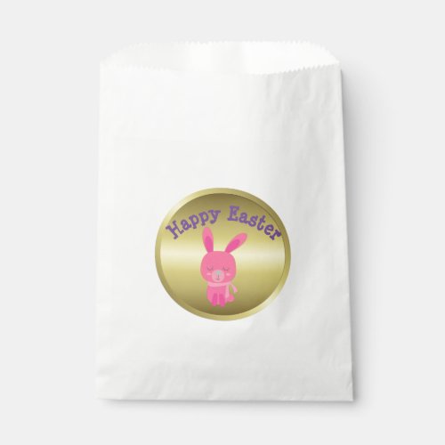 Cute Pink Bunny Easter Favor Bag